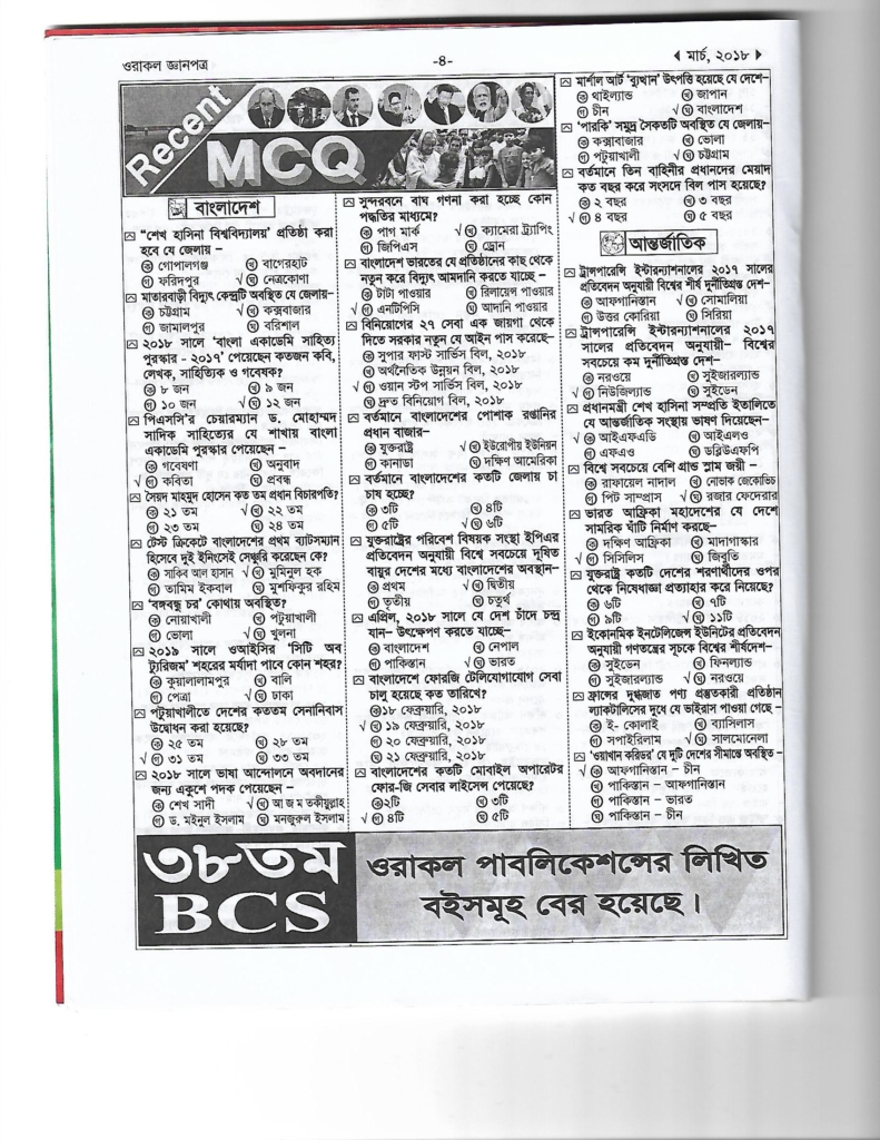 সাম্প্রতিক M.C.QR