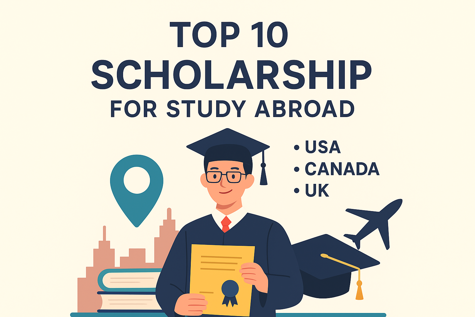 বিদেশে পড়াশোনার জন্য টপ ১০ স্কলারশিপ (USA/Canada/UK)