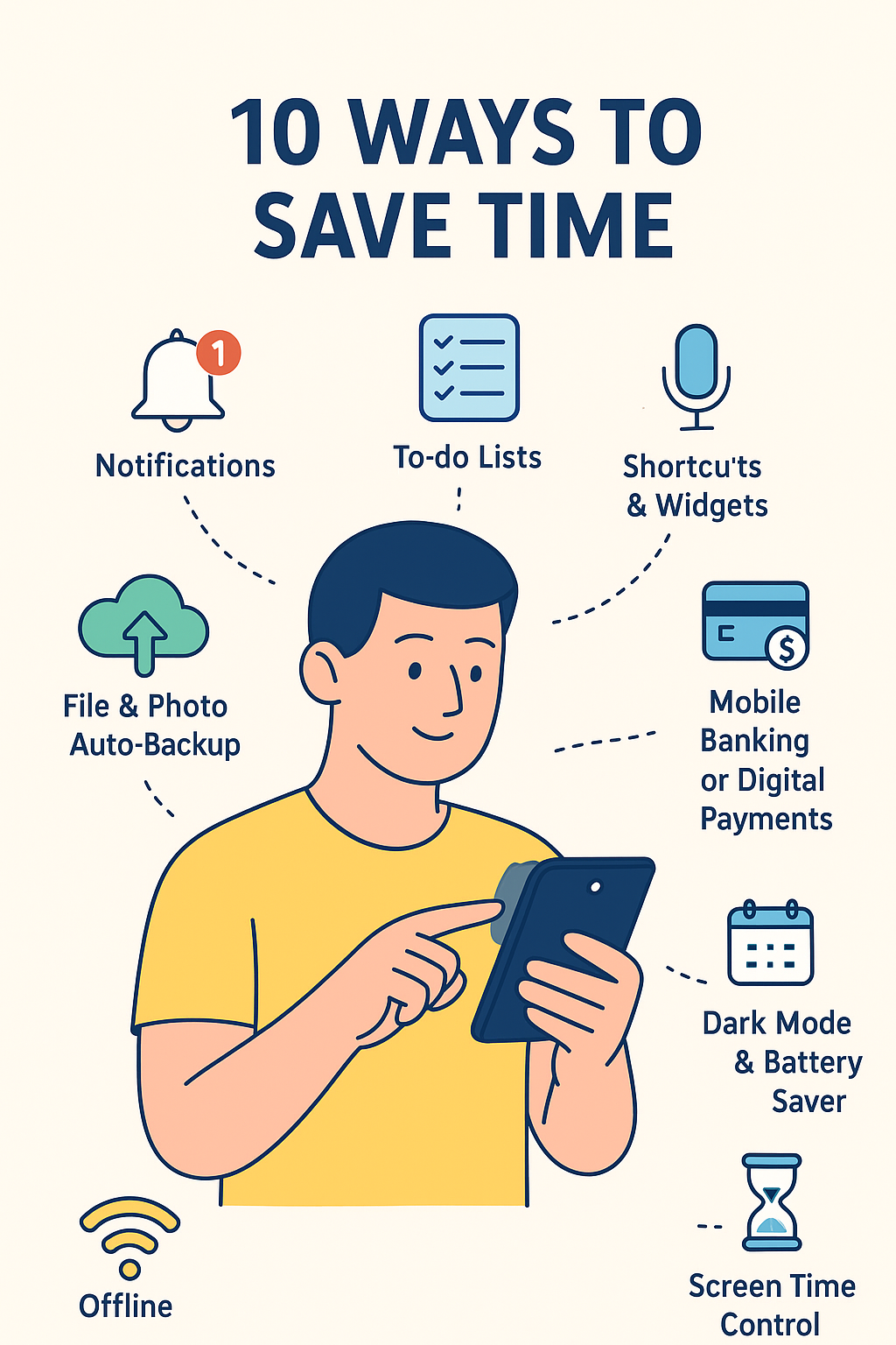 স্মার্টফোনে সময় বাঁচানোর ১০টি উপায়