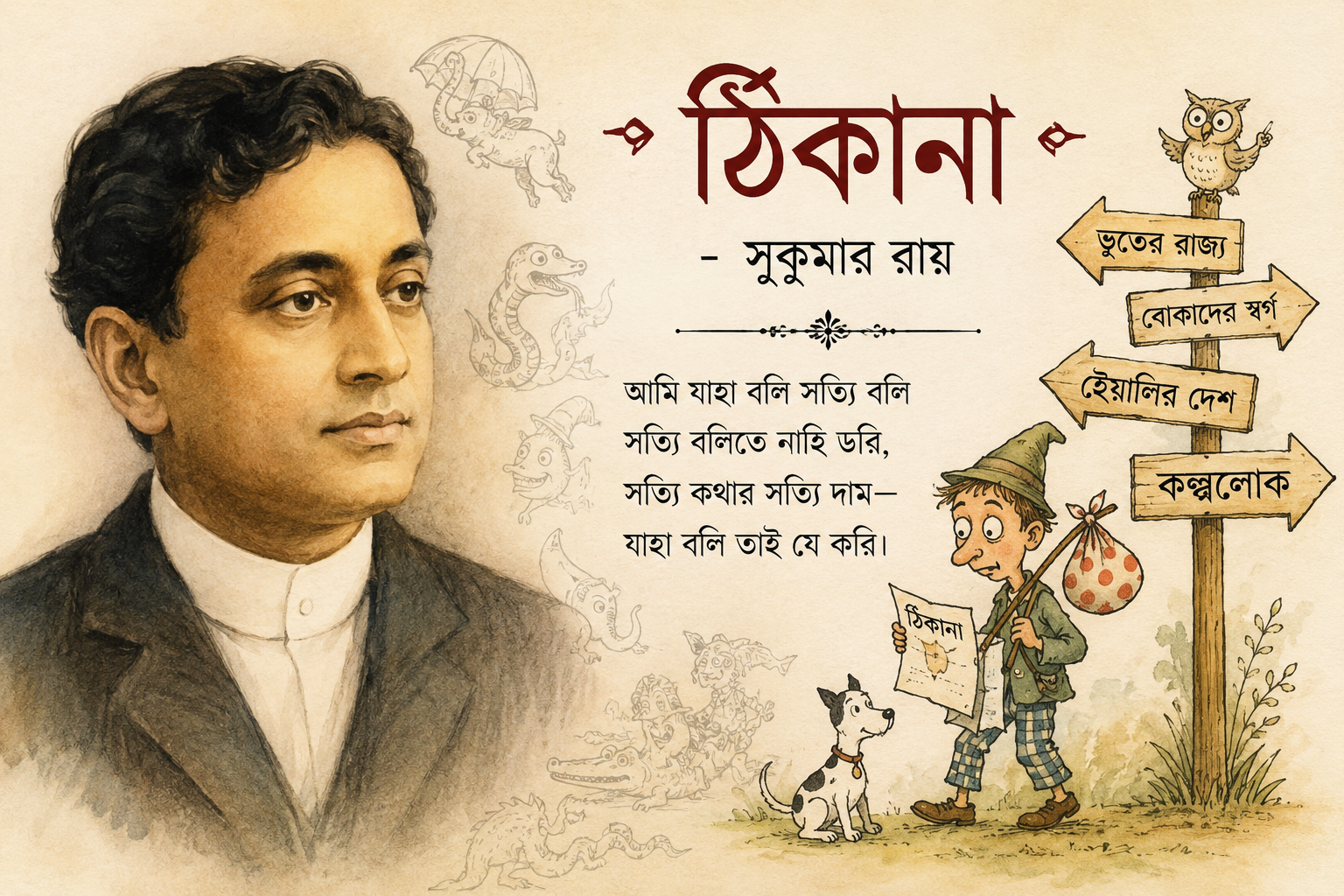 ঠিকানা -সুকুমার রায়।